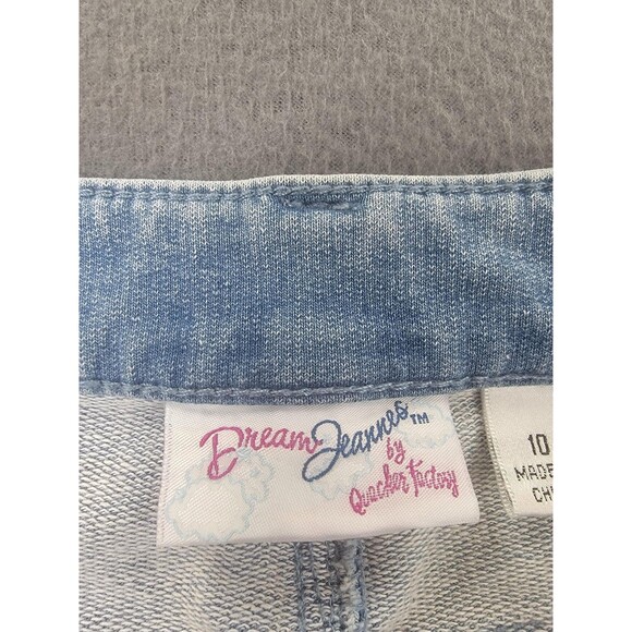 Quacker Factory Jeans Womens 10 Light DreamJeannes Straight Heart Rhinestone - Picture 10 of 14